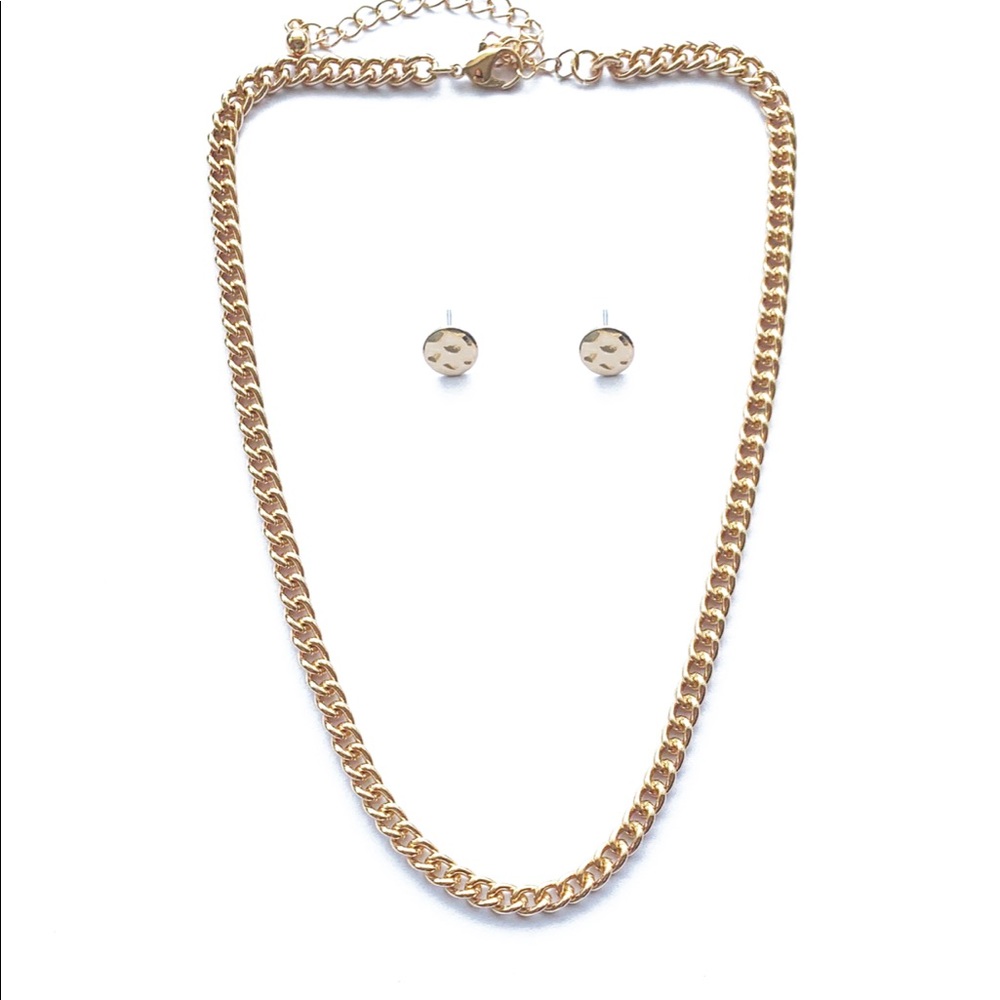 Violet Harper gold plated necklace and earring set